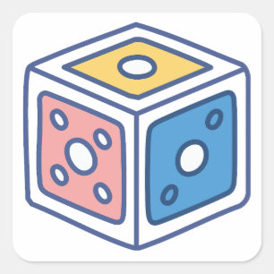 board games square sticker