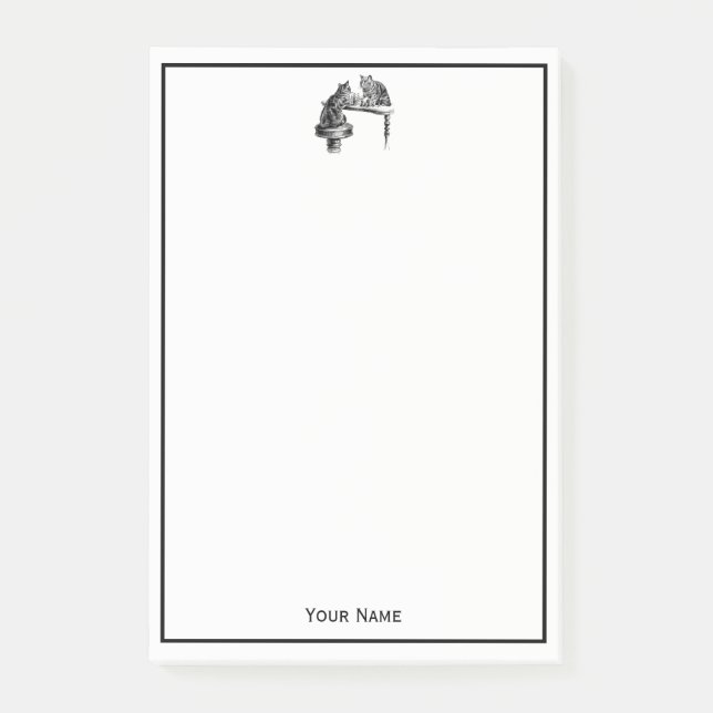 Board Games: Two Cats playing a Chess Match Post-it Notes (Front)