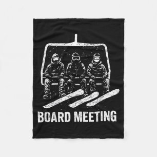 Board Meeting Skiing Lift Skier Winter Sports Snow Fleece Blanket