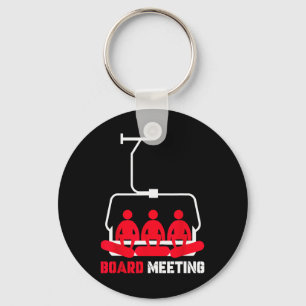 Board Meeting Snowboarding Holiday Skiing Key Ring