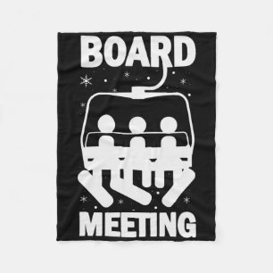 Board Meetings Snowboard Meeting Snowboarding Wint Fleece Blanket