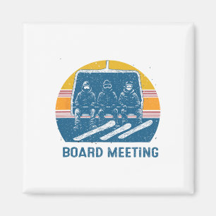 Board Meetings Snowboard Meeting Snowboarding Wint Magnet