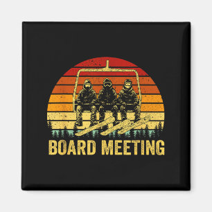 Board Meetings Snowboard Meeting Snowboarding Wint Magnet