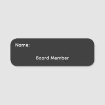 Board Member Name Pinback