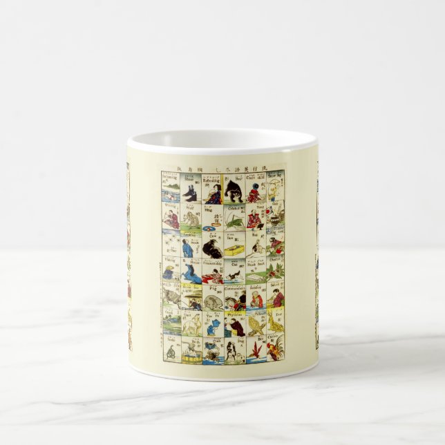 Board of Chinese alphabet Coffee Mug (Center)