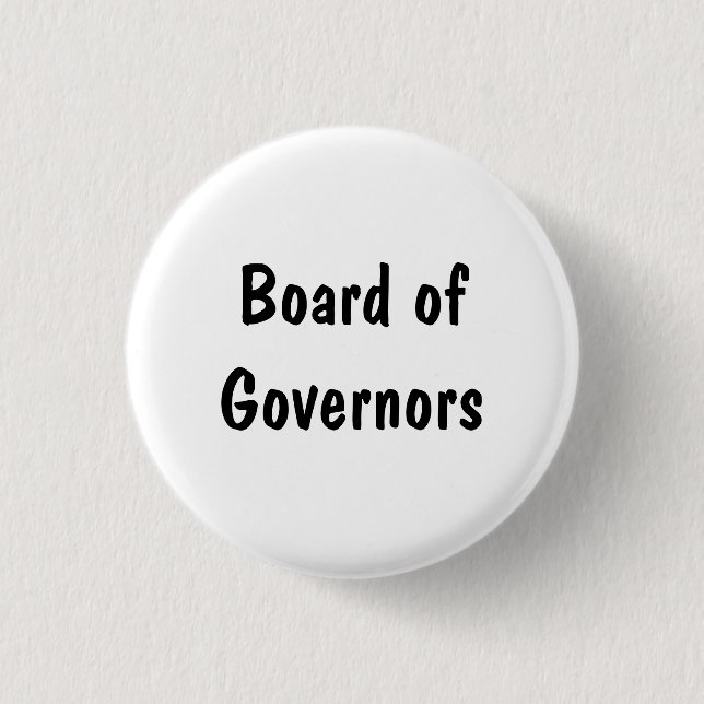 Board of Governors 3 Cm Round Badge (Front)