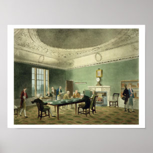 Board of Trade, from 'Ackermann's Microcosm of Lon Poster