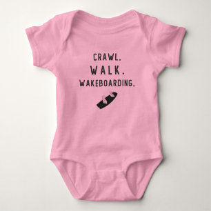 Board Skating Crawl Walk Wakeboarding Skateboarder Baby Bodysuit