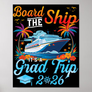 Board The Ship It's Graduation Trip 2026 Senior Cr Poster