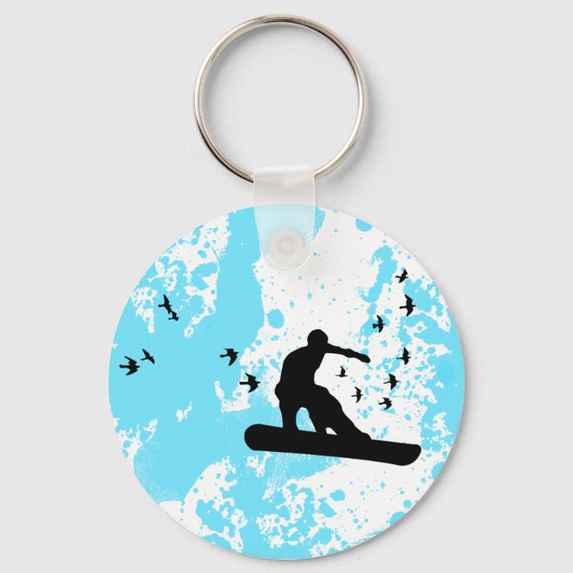 board with birds. key ring (Front)