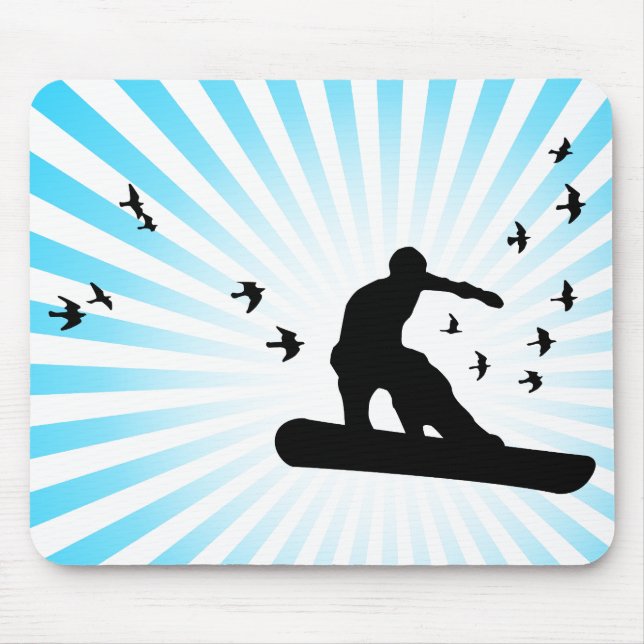 board with birds. mouse pad (Front)