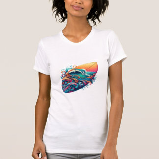 board with waves T-Shirt