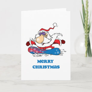 BoardChick Santa Merry Christmas Holiday Card
