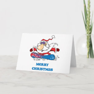 BoardChick Santa Merry Christmas Holiday Card
