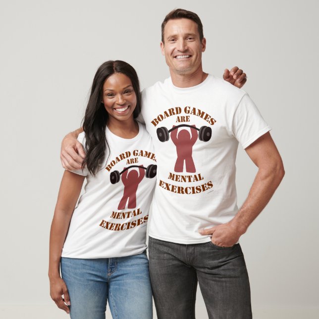 Boardgames are Mental Exercise Fun Gaming Meeple T-Shirt (Unisex)