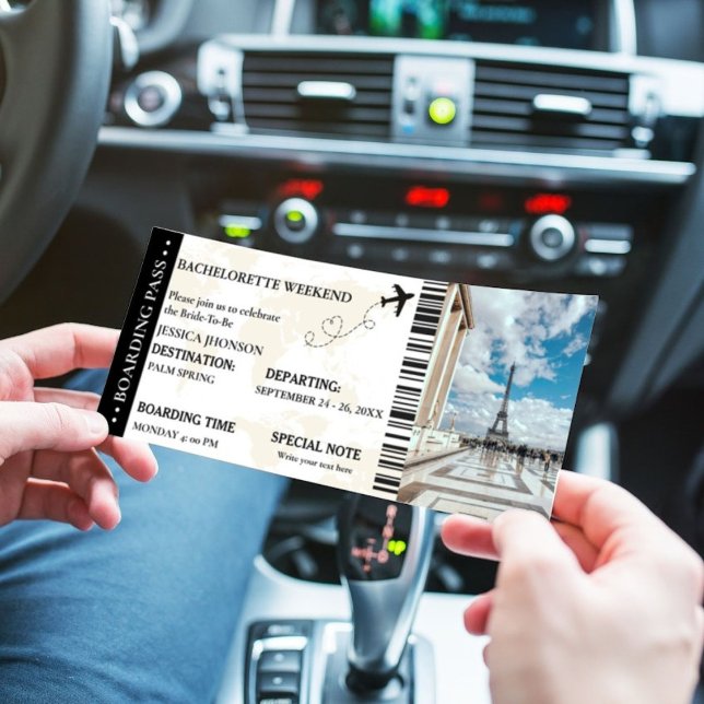 Boarding pass Bachelorette ticket Invitatiion Save The Date (Creator Uploaded)