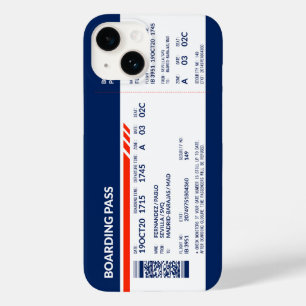 Boarding Pass - Blue & Red Case-Mate iPhone 14 Case