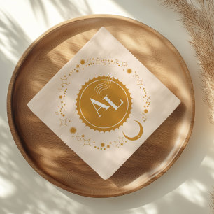 Boarding Pass Cosmic Wedding Destination Napkin