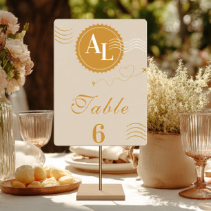 Boarding Pass Cosmic Wedding Destination Table Number