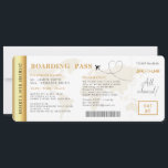 Boarding Pass Flight Ticket Birthday Party Invitation<br><div class="desc">Boarding pass Birthday Party  ticket invitation featuring a destination world map and faux gold colour,  Birthday Party Pass,  Destination Birthday Party.</div>