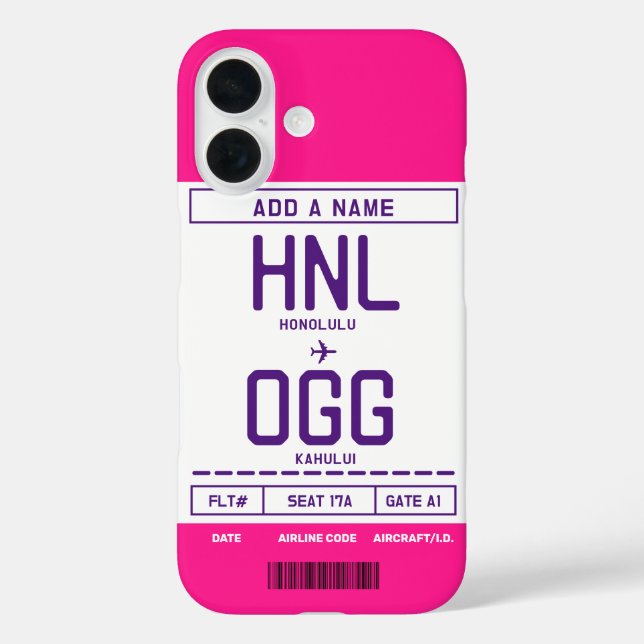 Boarding Pass iPhone case (Back)