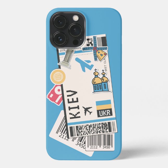 BOARDING PASS KIEV UKRAINE iPhone CASE (Back)
