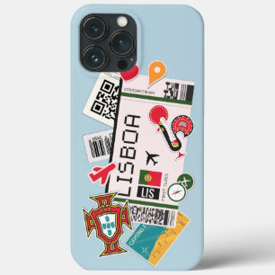 BOARDING PASS LISBOA  PORTUGAL iPhone 13 PRO MAX CASE