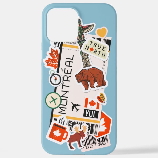 BOARDING PASS MONTREAL CANADA iPhone CASE (Back)