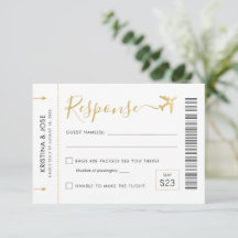 Boarding Pass Plane Ticket Destination Wedding