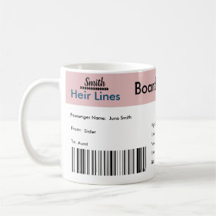 Boarding Pass Pregnancy Announcement Mug