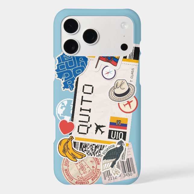 BOARDING PASS QUITO ECUADOR iPhone CASE (Back)