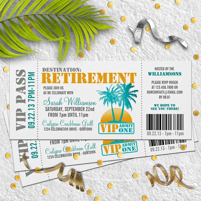 Boarding Pass Retirement Party Invitation (Creator Uploaded)
