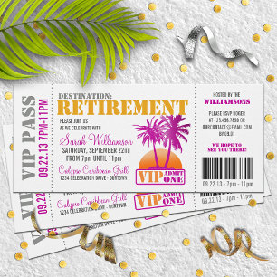 Boarding Pass Retirement Party Invitation