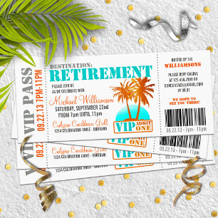 Boarding Pass Retirement Party Invitations