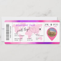 Boarding Pass Surprise Airline Ticket Girls Trip