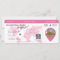 Boarding Pass Surprise Airline Ticket wedding