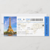Boarding Pass Surprise Trip Airline Ticket 