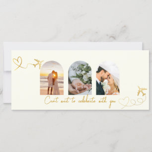  Boarding Pass Ticket With Photo wedding Invitation