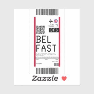 Boarding pass to Belfast (BFS)