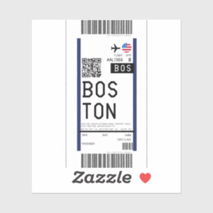 Boarding pass to Boston (BOS)