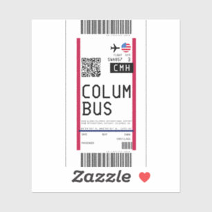 Boarding pass to Columbus (CMH)