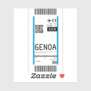Boarding pass to Genoa (GOA)