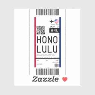Boarding pass to Honolulu (HNL)