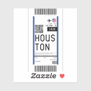 Boarding pass to Houston (IAH)