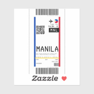 Boarding pass to Manila (MNL)