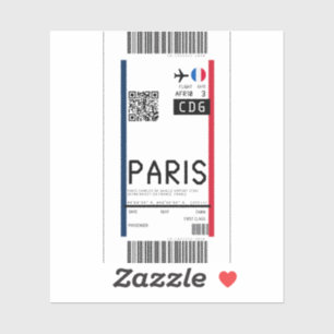 Boarding pass to Paris (CDG)