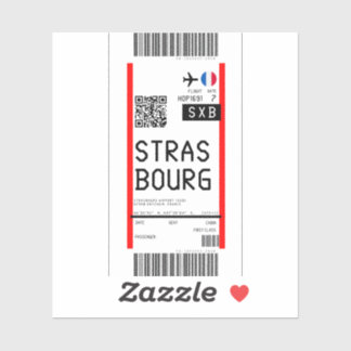 Boarding pass to Strasbourg (SXB)