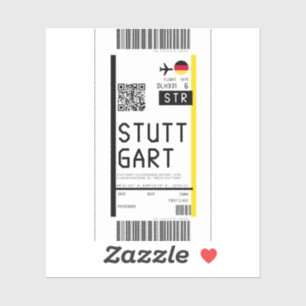 Boarding pass to Stuttgart (STR)