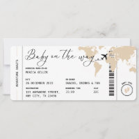 Boarding Pass Travel Gender Neutral Baby Shower