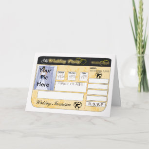 Boarding Pass  Wedding Invitation To Customise